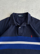 90's Ralph Lauren Stripe Polo Shirt (XL)