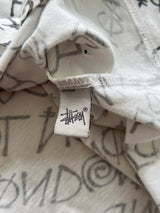 Vintage Stussy world tour repeat logo t shirt (L)