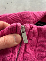 Ralph Lauren Cable Knit Zip Up Jumper (Women's L)