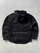 Barbour International Wax delta Zip Up hooded Jacket (L)