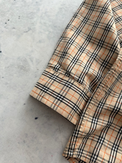 90's Burberry Nova Check Long Sleeve Shirt (S)