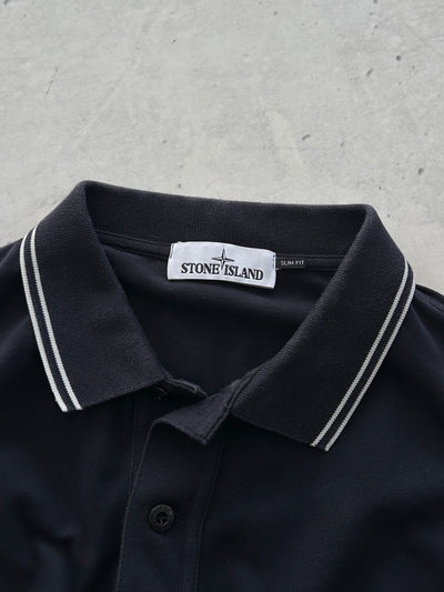 Stone Island Patch Logo Polo Shirt (XXL)