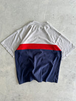 90's Nike Embroidered Swoosh Colour Block T Shirt (M)