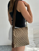 Vintage Gucci GG Canvas Shoulder Bag (One Size)