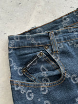 Vintage Dolce & Gabbana Monogram Denim Jeans (Women's W32)