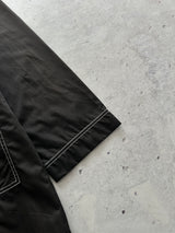 Vintage Fendi Roma Contrast Stitch Zip Up Coat (Women's M)