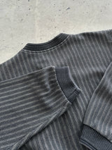 90's Nike Swoosh henley Textured waffle heavy long sleeve (M)