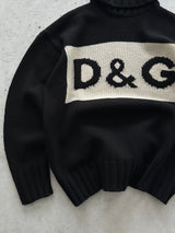 Dolce & Gabbana Chunky Wool Knit Turtle Neck Jumper (M)