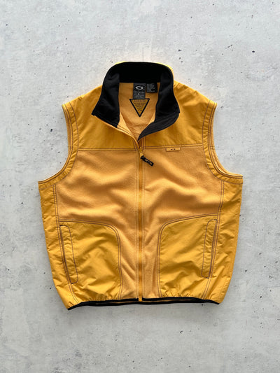00's Oakley software Zip Up panelled Fleece Gilet (XL)