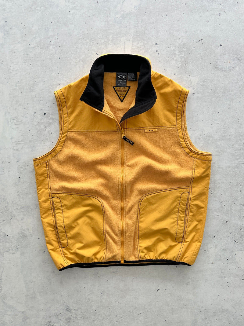 00's Oakley software Zip Up panelled Fleece Gilet (XL)