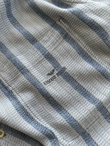 90's Armani Jeans Vertical textured cotton Long Sleeve Shirt (L)