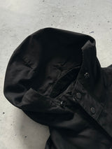 Barbour International Wax delta Zip Up hooded Jacket (L)