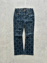 Vintage Dolce & Gabbana Monogram Denim Jeans (Women's W32)