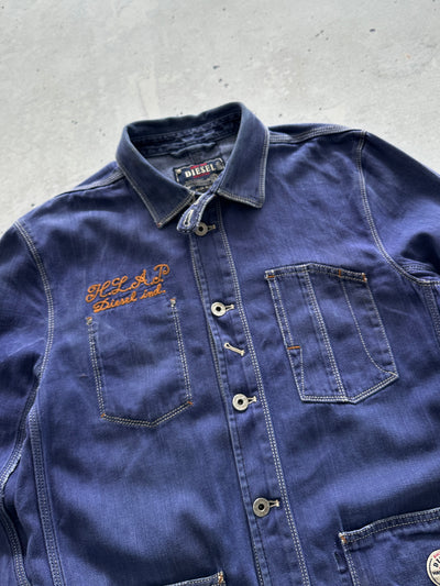 Diesel Embroidered Denim Button Up Overshirt (M)
