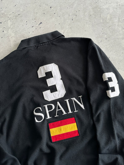 90's Ralph Lauren Spain Big Logo Long Sleeve Polo Shirt (S)