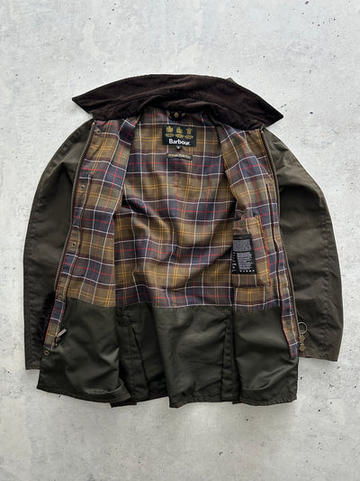 Barbour Ashby Corduroy Collar Wax Jacket (M)