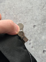 Vintage Fendi Roma Contrast Stitch Zip Up Coat (Women's M)