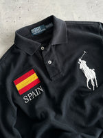 90's Ralph Lauren Spain Big Logo Long Sleeve Polo Shirt (S)