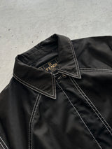 Vintage Fendi Roma Contrast Stitch Zip Up Coat (Women's M)