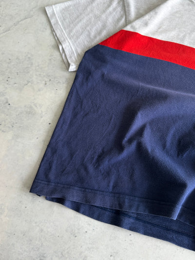 90's Nike Embroidered Swoosh Colour Block T Shirt (M)
