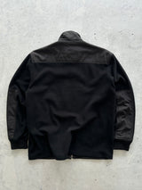00's Prada Sport Double Zip Up Nylon panel Fleece (L)