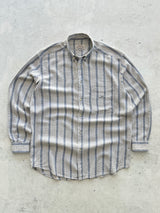 90's Armani Jeans Vertical textured cotton Long Sleeve Shirt (L)