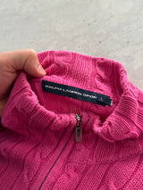 Ralph Lauren Cable Knit Zip Up Jumper (Women's L)