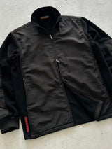 00's Prada Sport Double Zip Up Nylon panel Fleece (L)