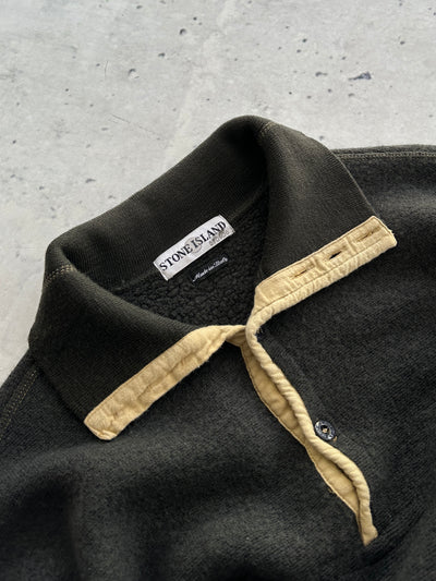 AW/01 Stone Island Wool Pullover Chunky Knit Jumper (XL)