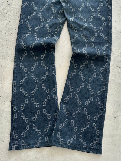 Vintage Dolce & Gabbana Monogram Denim Jeans (Women's W32)