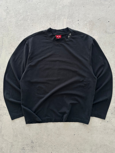 90's Oakley Emblem Mock Neck Long Sleeve T Shirt (XL)