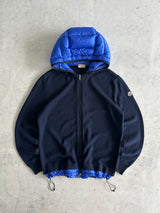 Moncler Maglione Tricot Wool Down Zip Up Cardigan (L)