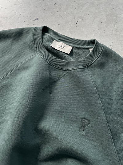 AMI Paris Ami de Cœur Tonal Logo Crewneck Sweatshirt (XL)