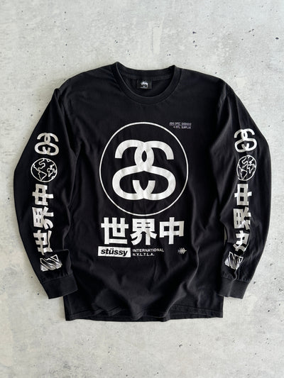 2015 Stussy japan Long Sleeve Polo Shirt (M)