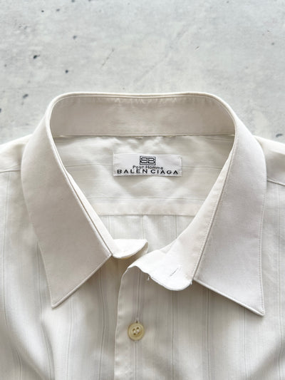 Vintage Balenciaga Vertical stripe Long Sleeve Shirt (XL)