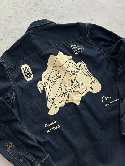 Evisu Gull Wing Multi Pocket Denim Shirt (S)