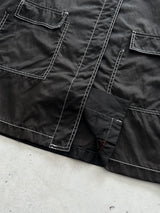 Vintage Fendi Roma Contrast Stitch Zip Up Coat (Women's M)