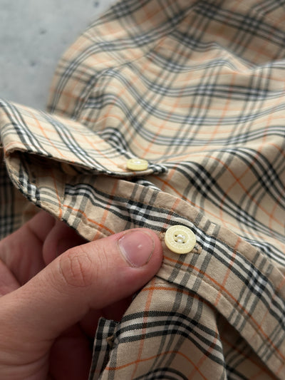 90's Burberry Nova Check Long Sleeve Shirt (S)
