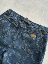 Vintage Dolce & Gabbana Monogram Denim Jeans (Women's W32)