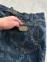 Vintage Dolce & Gabbana Monogram Denim Jeans (Women's W32)