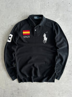 90's Ralph Lauren Spain Big Logo Long Sleeve Polo Shirt (S)