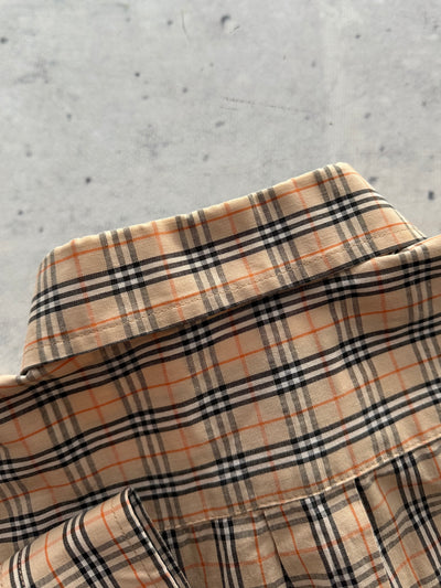 90's Burberry Nova Check Long Sleeve Shirt (S)