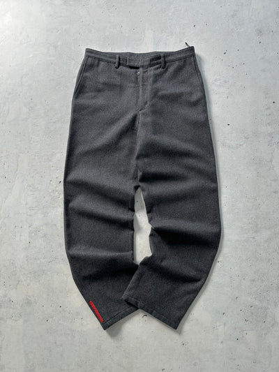 00's Prada Sport Relaxed loose Leg Wool Trousers (W32 x L31)
