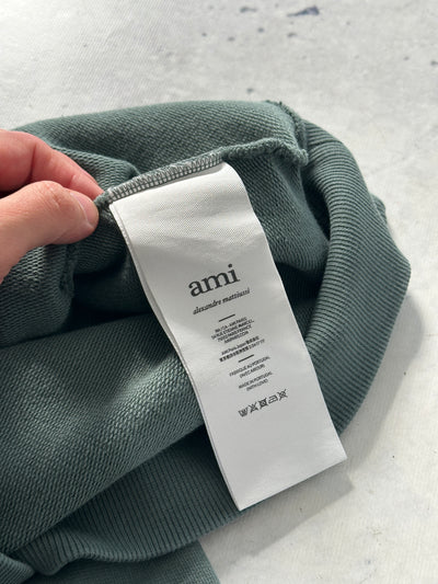 AMI Paris Ami de Cœur Tonal Logo Crewneck Sweatshirt (XL)