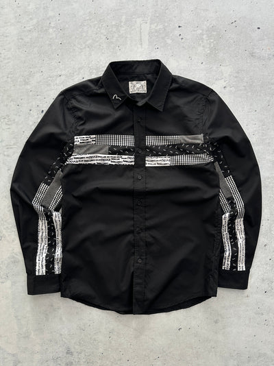 Evisu Genes Patchwork Stripe Long Sleeve Shirt (S)