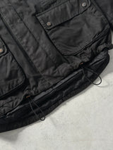 Barbour International Wax delta Zip Up hooded Jacket (L)