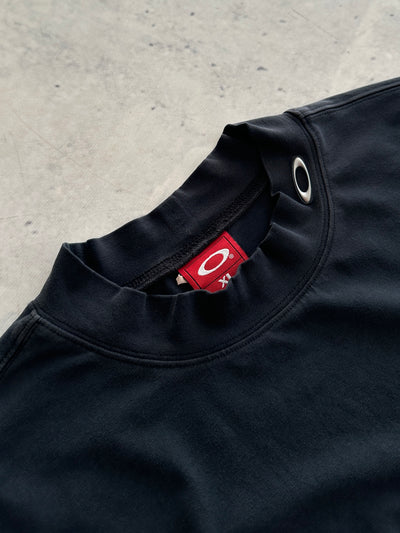 90's Oakley Emblem Mock Neck Long Sleeve T Shirt (XL)