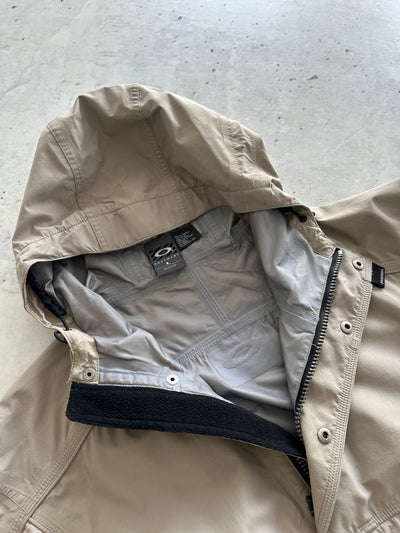 00's Oakley software 1/4 Zip Pullover Hooded Jacket (XL)