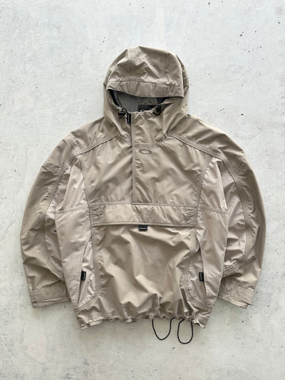 00's Oakley software 1/4 Zip Pullover Hooded Jacket (XL)