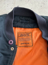 90's Schott NYC Zip Up MA-1 Bomber Jacket (L)